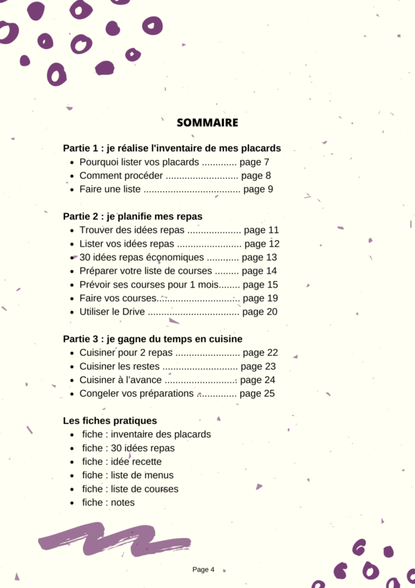 Ebook repas sommaire