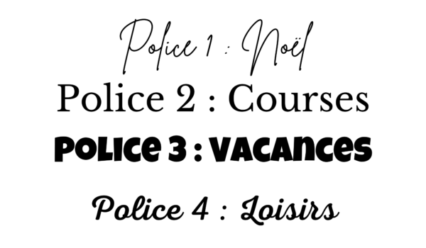 Polices d'écriture