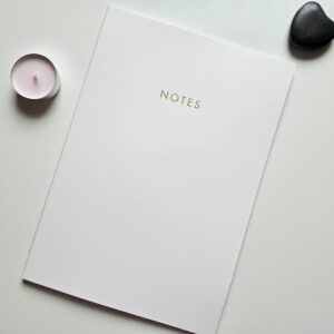 carnet de notes blanc