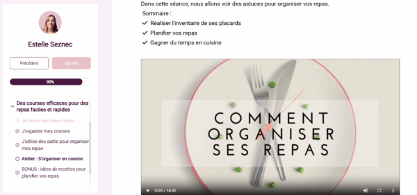 Atelier repas zen