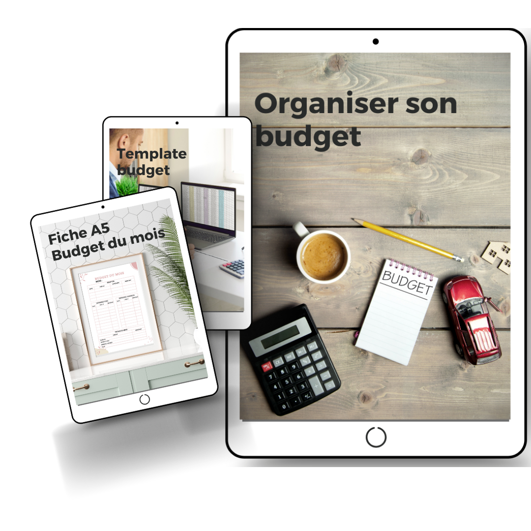 Comment organiser votre budget pour reprendre le contrôle sur votre argent. Découvrez ce pack de 3 produits digitaux.